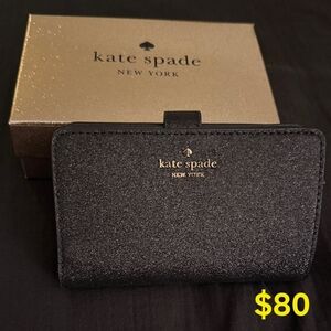 Kate Spade Black Sparkle Clutch